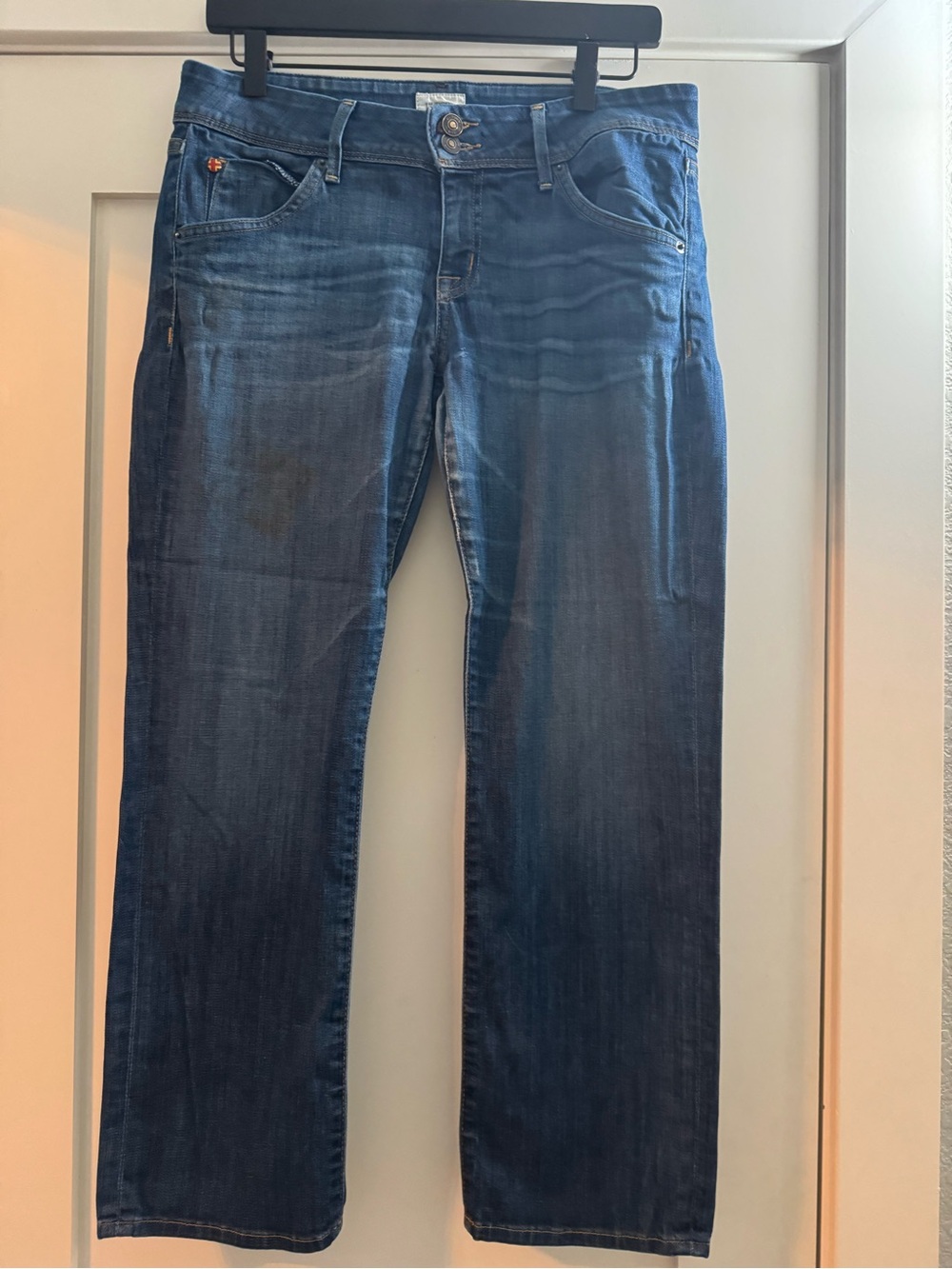 Hudson Jeans Straight-Leg Denim in Dark Blue Wash